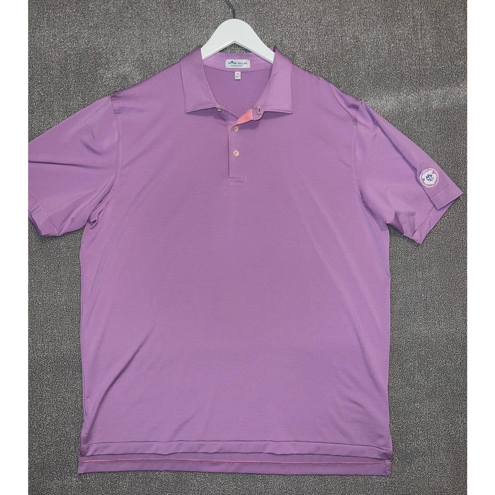 Peter Millar summer comfort polo XL purple and pink